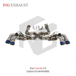 ING Silenciador catback acero inoxidable Corvette C8 6.2L V8 válvula