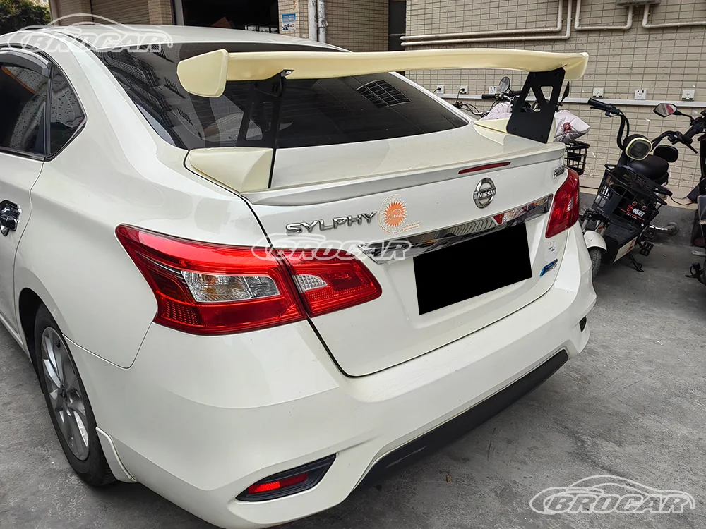 Para 2012-2018 Nissan SYLPHY B17 BLUEBIRD GEN 13 JDM estilo ABS de alta calidad alerón de fibra de carbono alerón de maletero