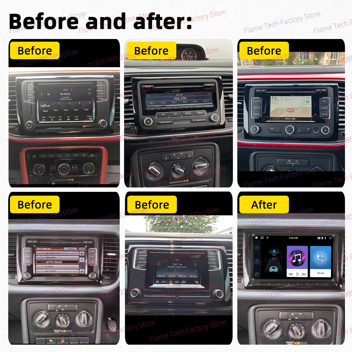 Radio GPS Android Auto con pantalla 9'' para VW Beetle 2011-2019 - imagen 2