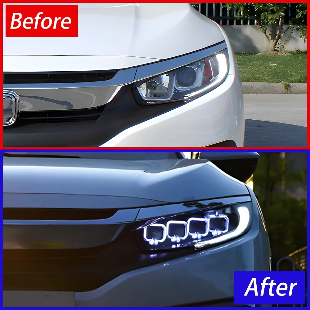 Conjunto faros LED Honda Civic X 10ª 2016-2021, estilo Bugatti - imagen 3