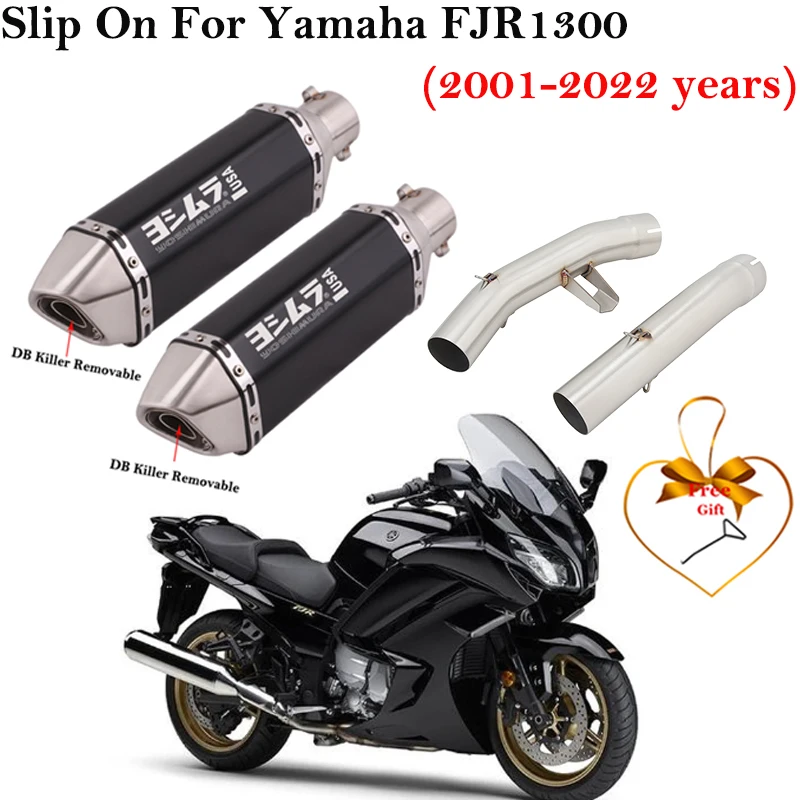 Silencioso de escape para Yamaha FJR 1300 con tubo doble y DB Killer