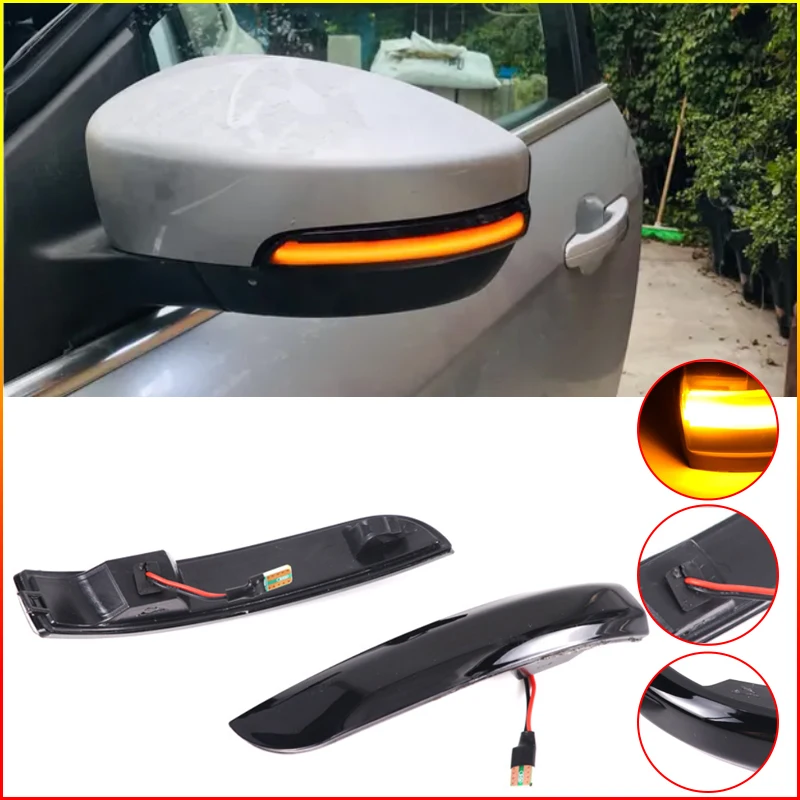 Para Ford Kuga Ecosport intermitente dinámico luz LED de intermitente indicador de espejo lateral secuencial 2013 2014 2015 2016 2017 2018 2019 - imagen 3