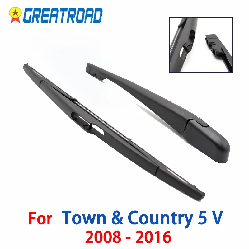 Limpiaparabrisas trasero de 14 ", juego de brazo y limpiaparabrisas para Chrysler Town & Country 5 V 2008 09 10 11 12--16, parabrisas, ventana trasera