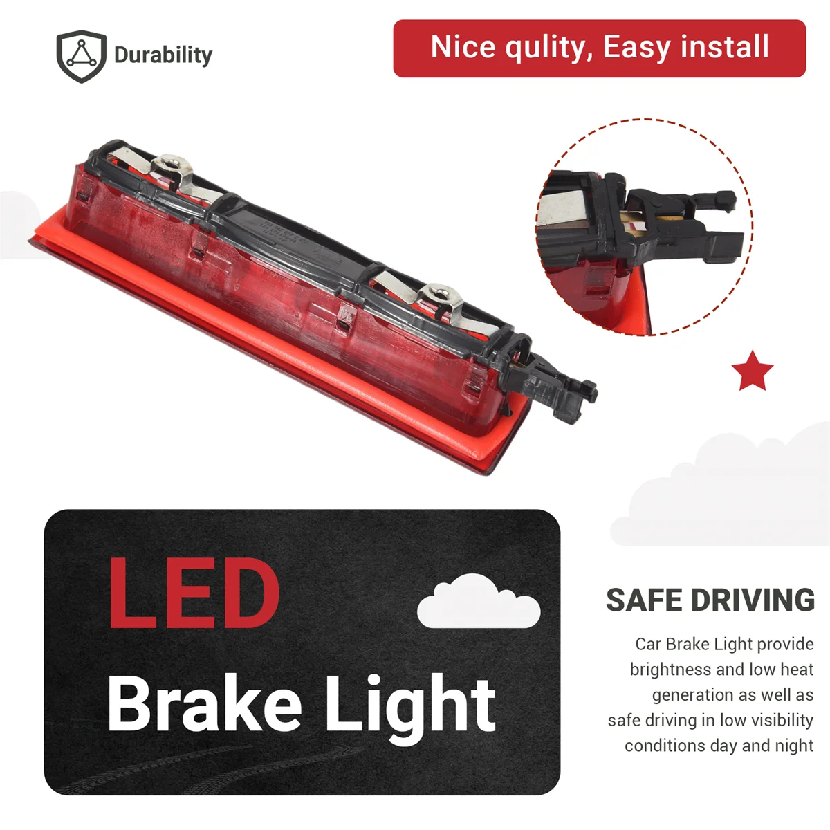 2K0945087C Luz de freno alta LED para VW Caddy 2004-2015