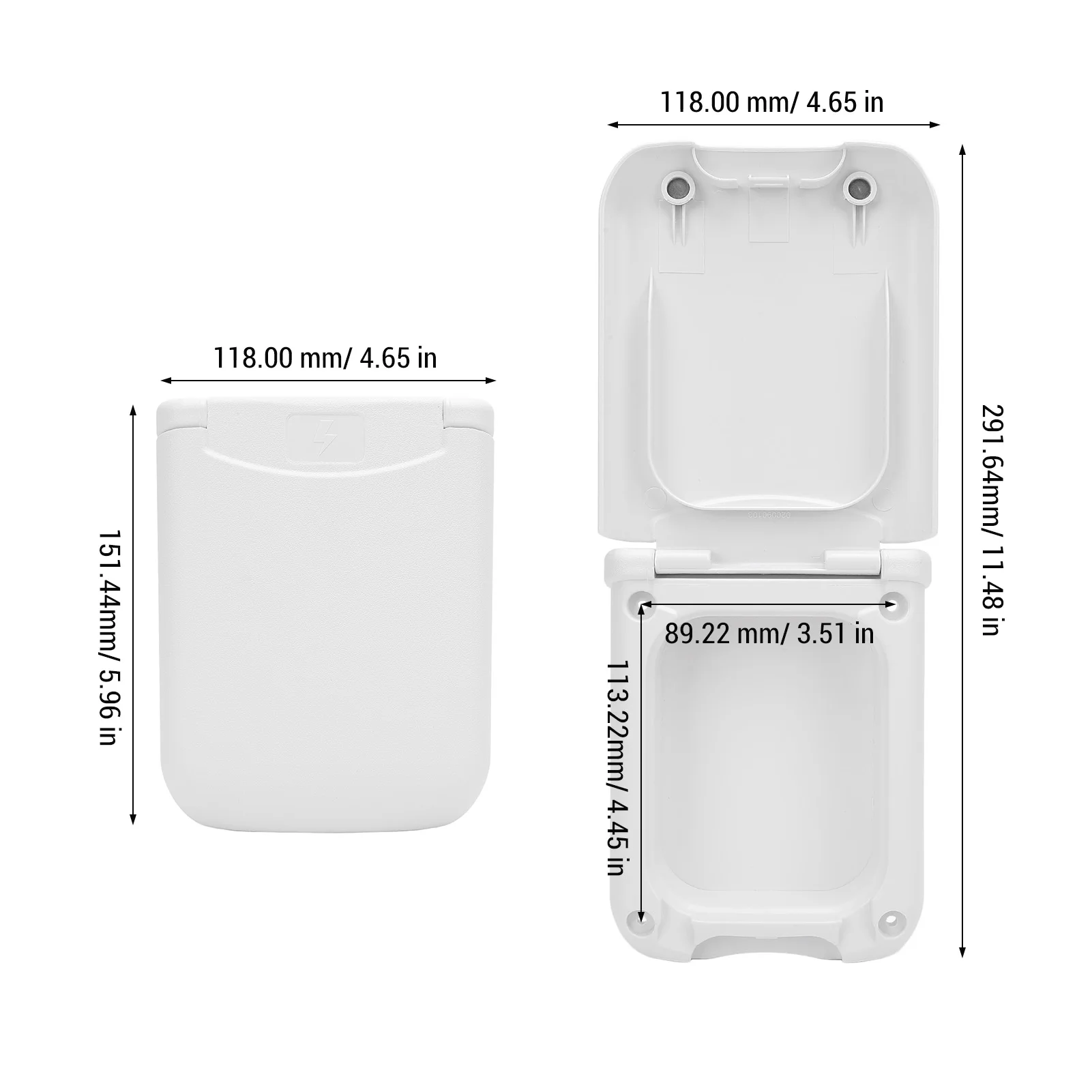 Caja de toma de corriente para remolque, resistente a los rayos UV, cierre seguro, tapa resistente al agua, caja de toma de corriente RV antigrietas para remolque - imagen 3