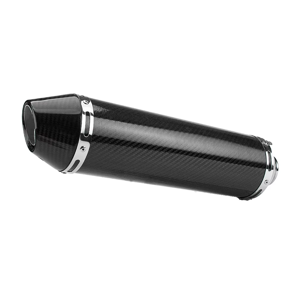 Silenciador trasero fibra de carbono universal – MT-07 CB650R Z400 - imagen 4