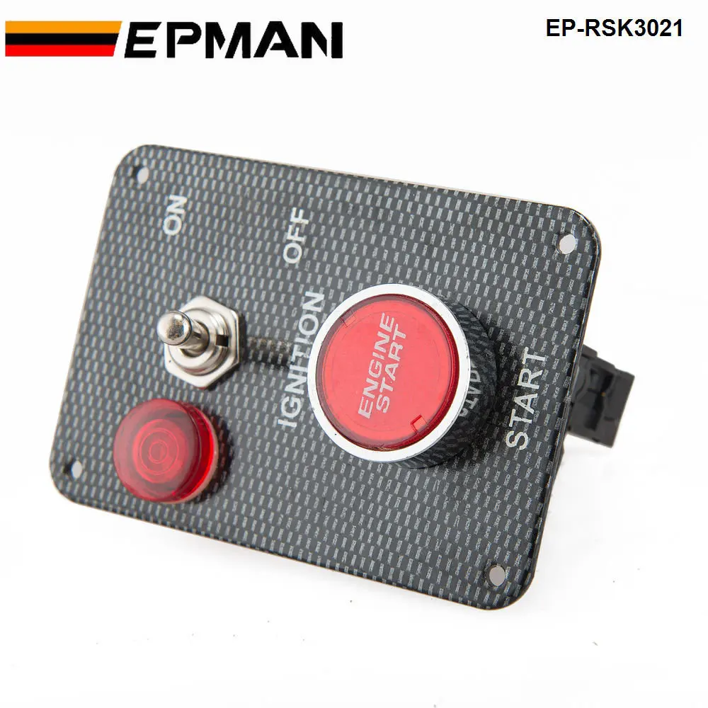 Botón arranque EP-RSK3021 + panel palanca fibra carbono 12V Drift - imagen 5
