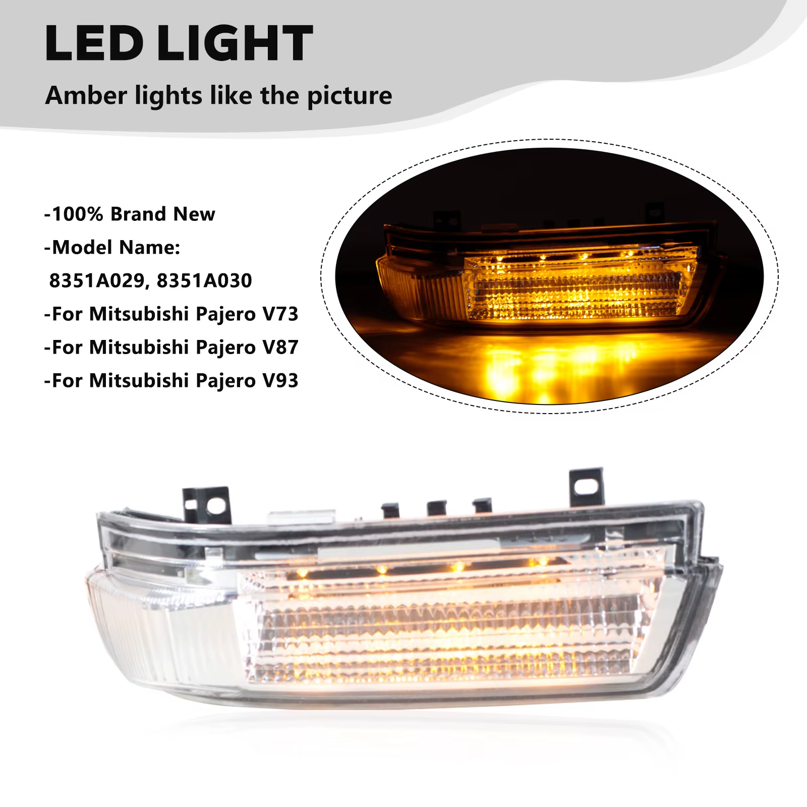 Intermitente LED de espejo para Mitsubishi Pajero V73/V87/V93 - imagen 4