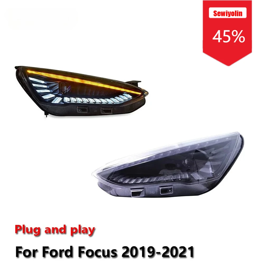 Faros LED Sewiyolin para Ford Focus 2019-2021 con DRL y antiniebla
