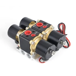 Válvula solenoide doble estación 12V para suspensión neumática 200PSI
