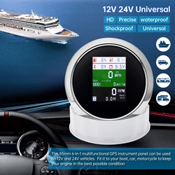Velocímetro GPS resistente al agua con tacómetro y alarmas