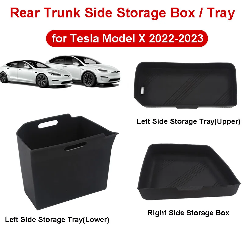 Caja organizadora maletero Tesla Model X bandeja silicona impermeable