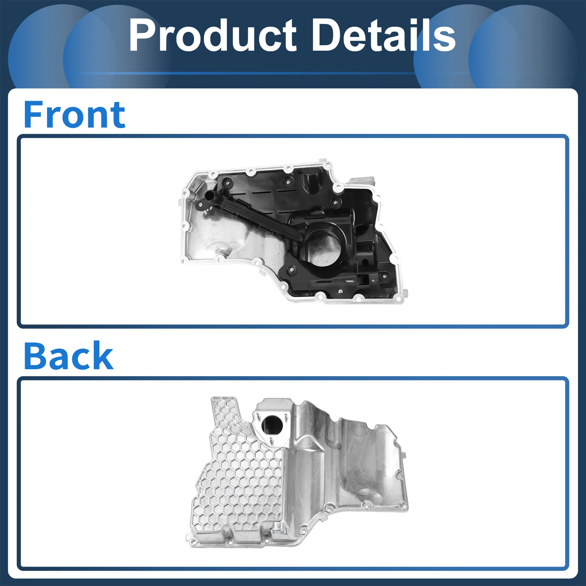 UXCELL 06L103598R Cárter de aceite de aluminio para Audi A7 Sportback - imagen 3