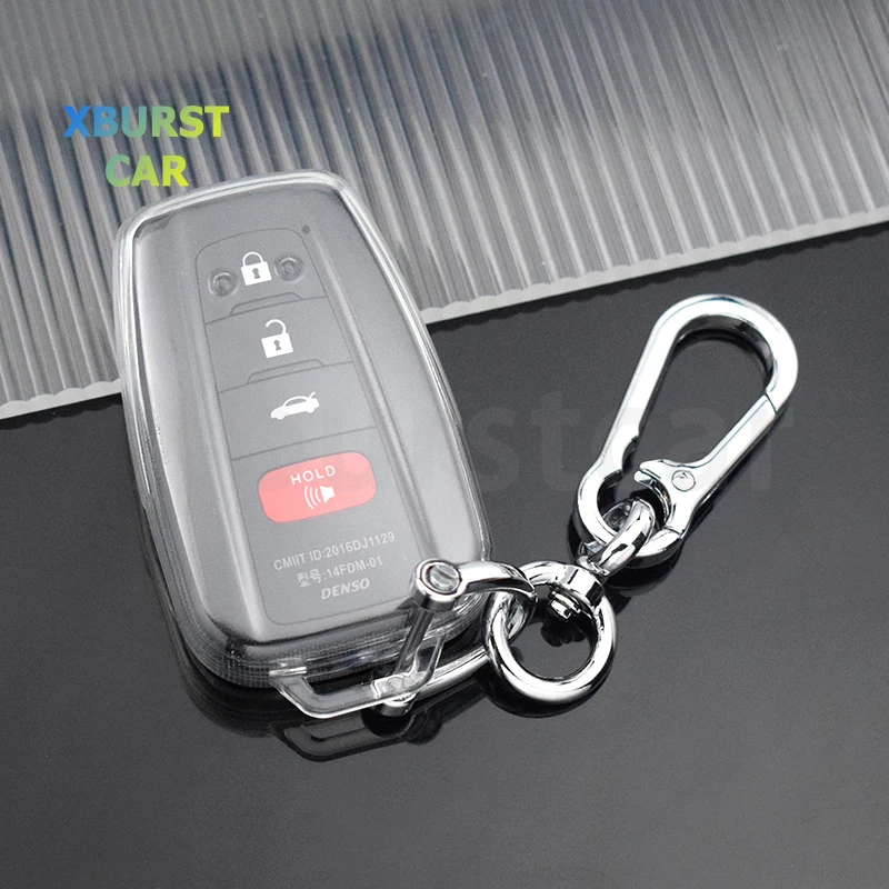 Funda TPU transparente para llave Toyota Camry, Corolla y RAV4