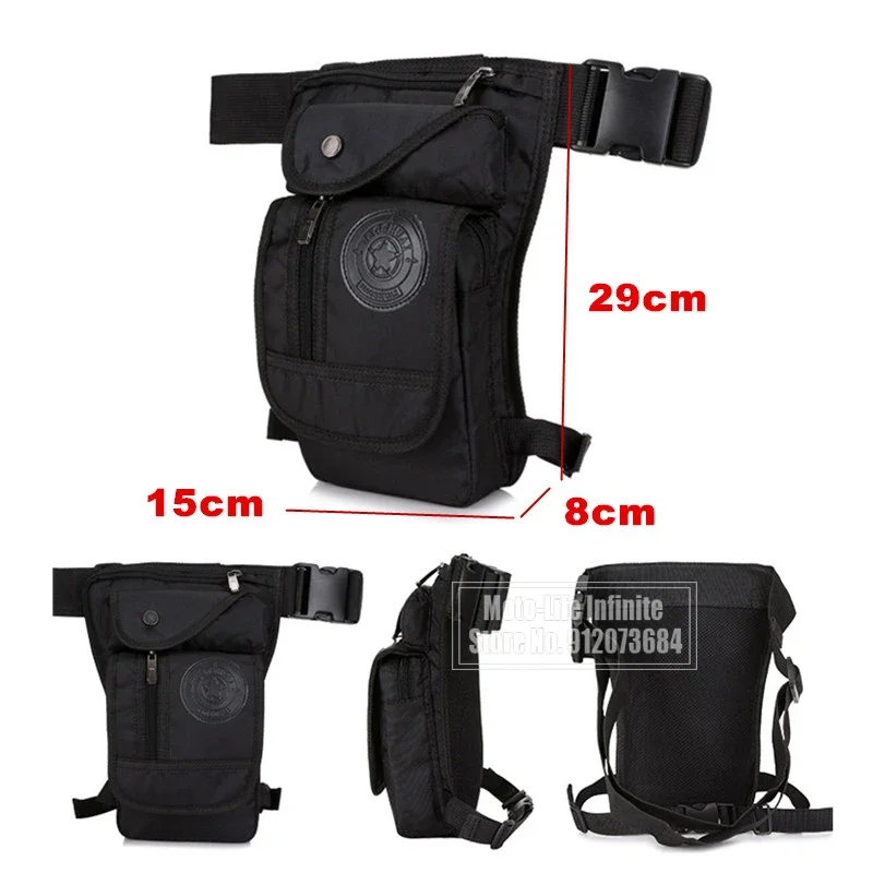 Bolsa de pierna impermeable para moto de lona, bandolera y cintura - imagen 3