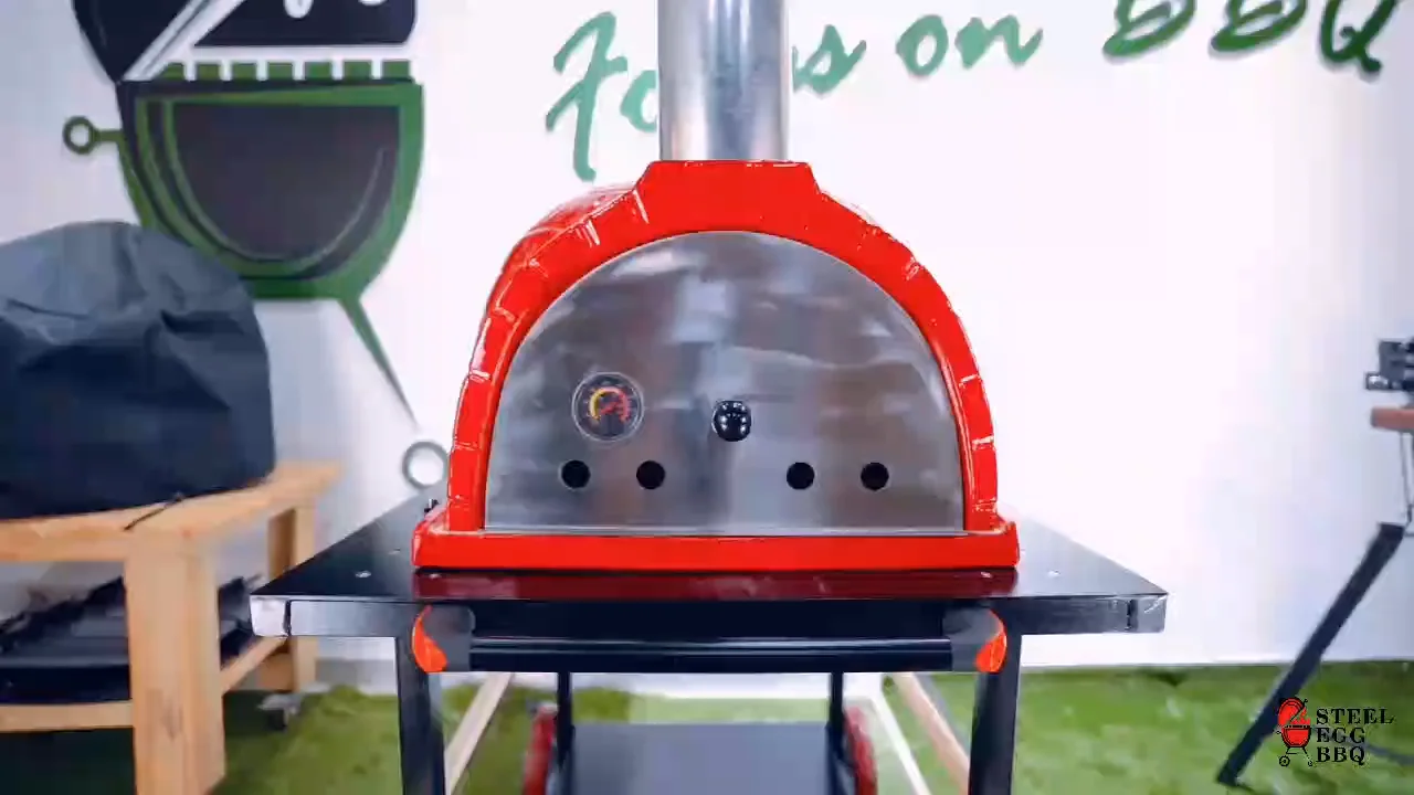 Horno cerámico estilo kamado para pizza a leña