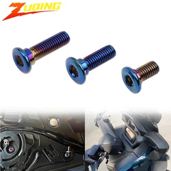 Tornillos disco freno M8 azul quemado para motocicleta - 3 tamaños