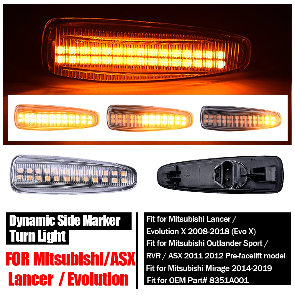 Intermitente LED dinámica lateral Mitsubishi Lancer Evo X - imagen 2