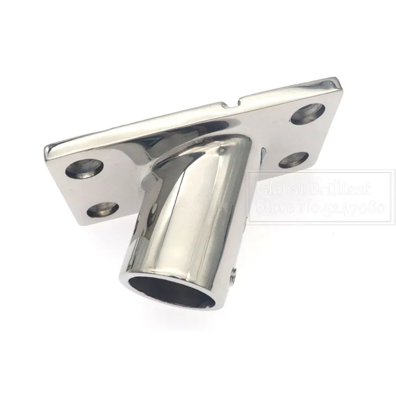 Soporte náutico inox 60° con base cuadrada para tubo de 22–32 mm - imagen 5