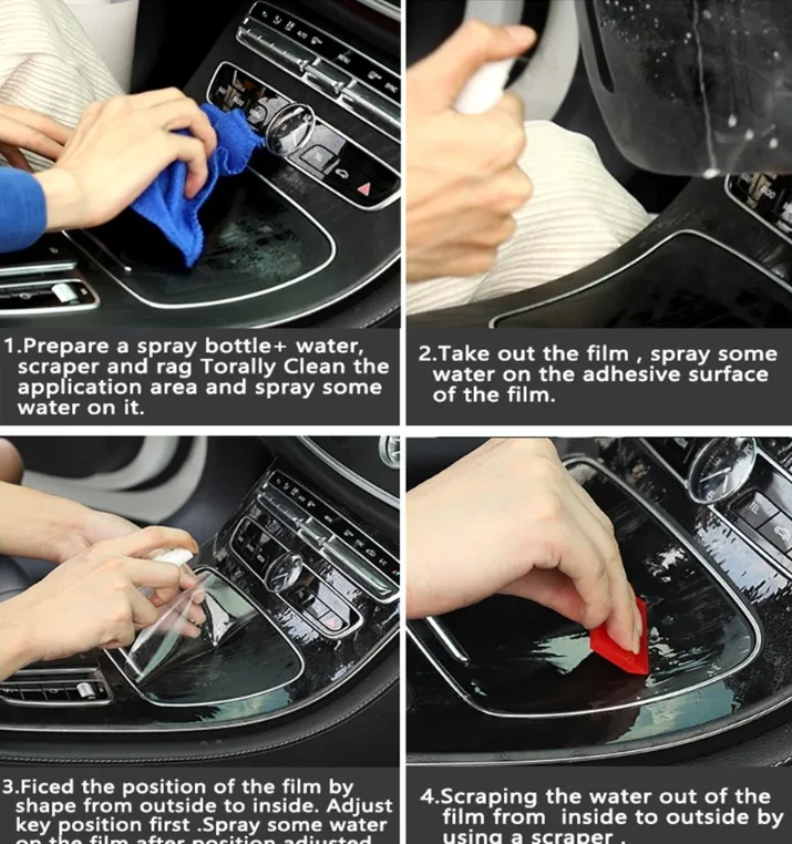 Película transparente de Tpu para Honda Accord 2013-2017, pegatina de protección Interior de coche, Panel de ventana de puerta de tablero de consola central - imagen 2