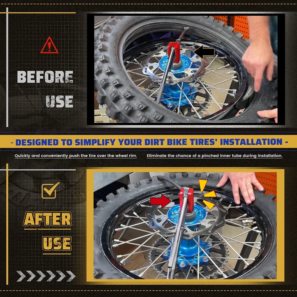 Sistema de montaje para neumáticos de motocross y enduro