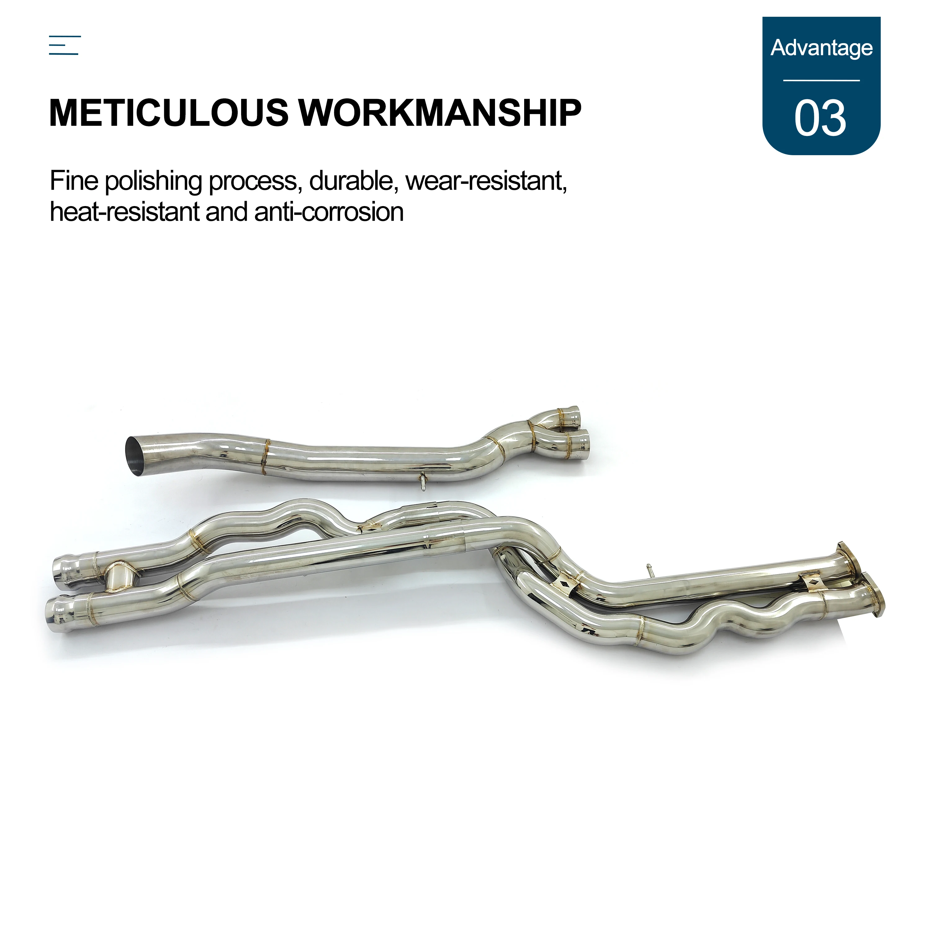 Escape catback CBNT con válvula – BMW M3 F80 M4 F82 S55 3.0 - imagen 5