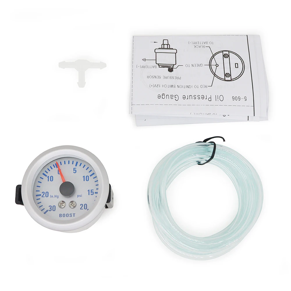 Juego medidores turbo presión temperatura LED Dragon Gauge 52mm - imagen 4