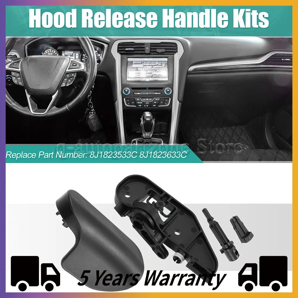 LHD capó pestillo manija de liberación soporte montaje resorte Clip para Audi TT 8J MK2 TTS TTRS 2006-2014 8J 1823533 C 8J 1823633 C