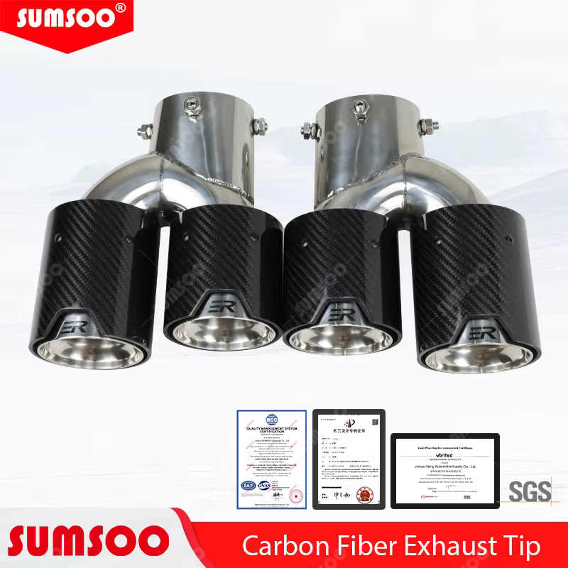 Puntas de escape ER de fibra de carbono para BMW G20/G21/G23/G42
