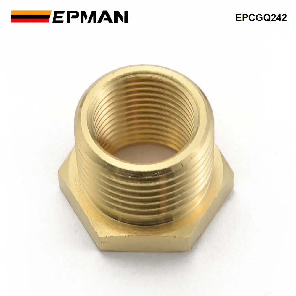 Vista del adaptador reductor EPMAN en acabado dorado