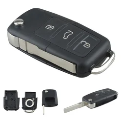 Carcasa de llave abatible Volkswagen Passat B5, 3 botones, sin chip