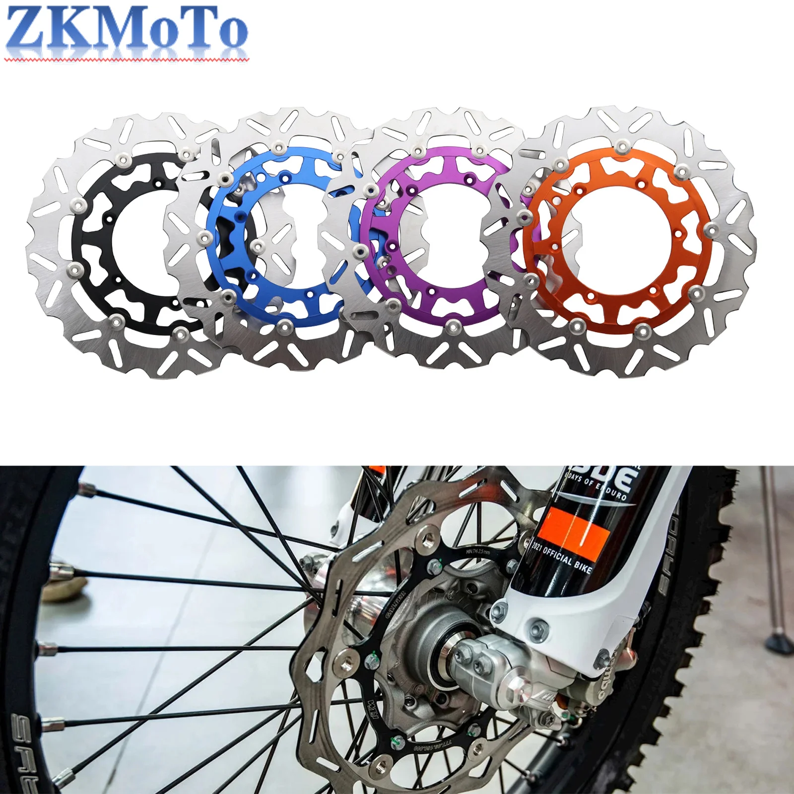 Disco flotante de freno delantero para Motocross, 320mm, para KTM XC XCF XCW SX SXF EXCF TPI, seis días para Husqvarna FE TE, GasGas 1994-2023