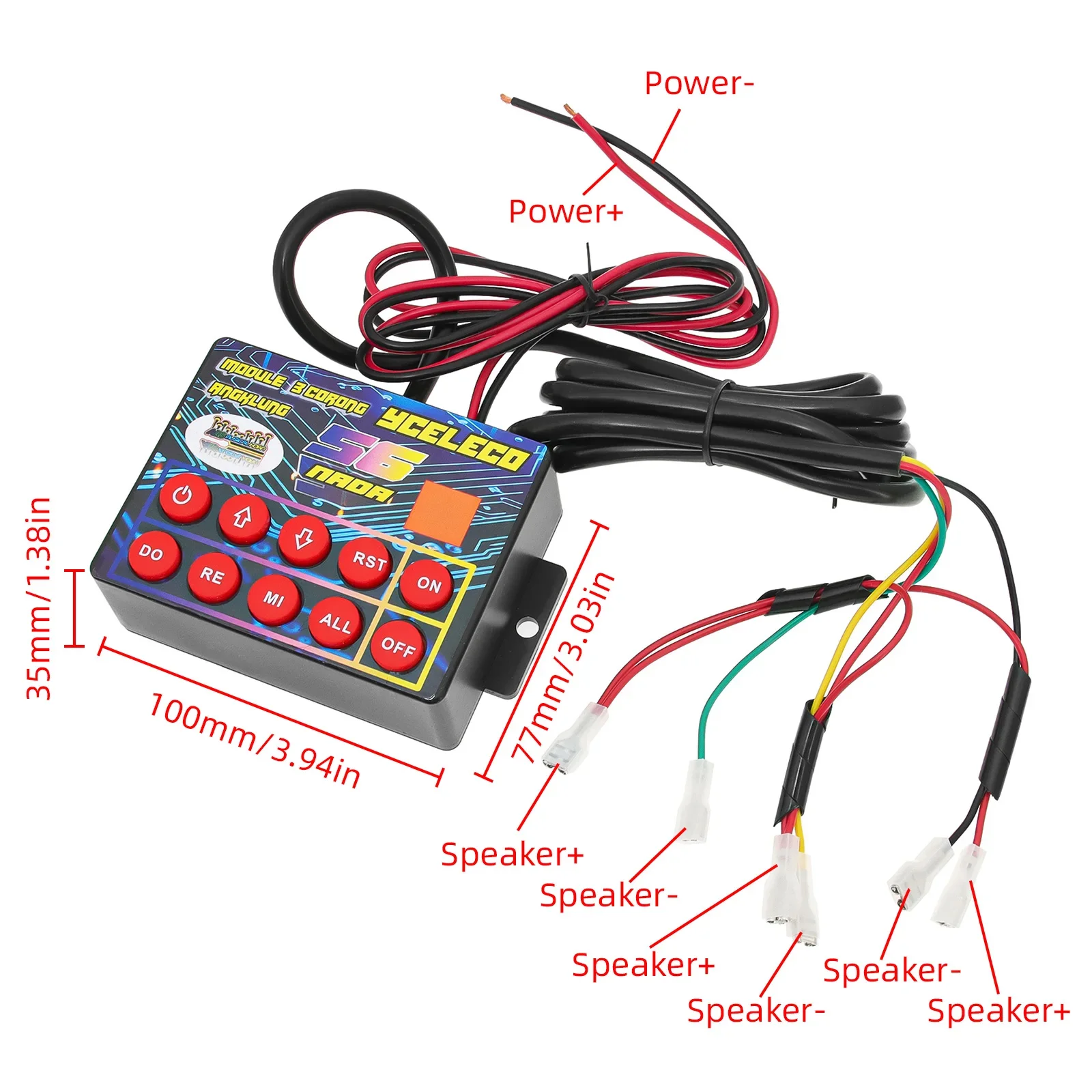 Controlador bocina musical 56 melodías para coche camión y motocicleta - imagen 2
