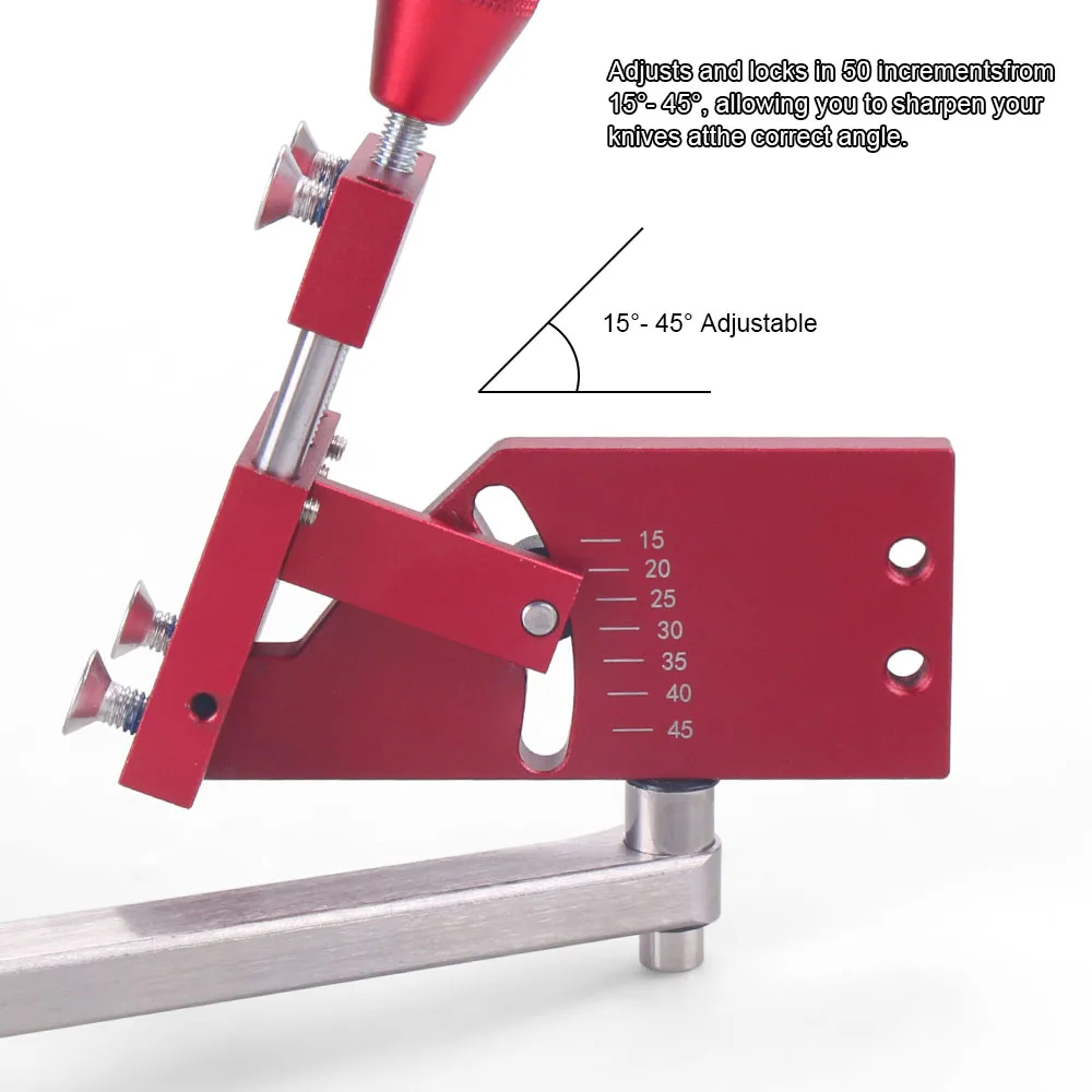 Afilador profesional de cuchillas para cortacésped ajustable 15°-45° - imagen 3