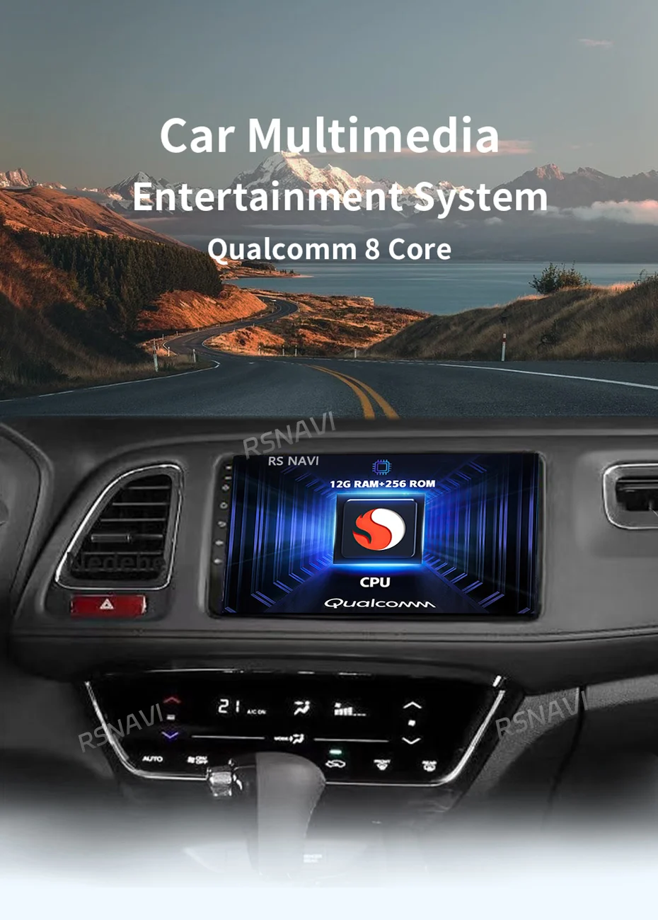 Detalle del sistema multimedia para coche