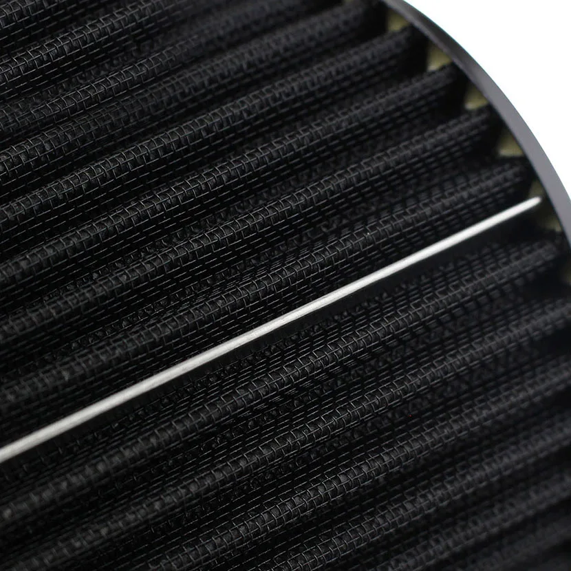 Detalle de la unión entre el filtro y el tubo de aluminio