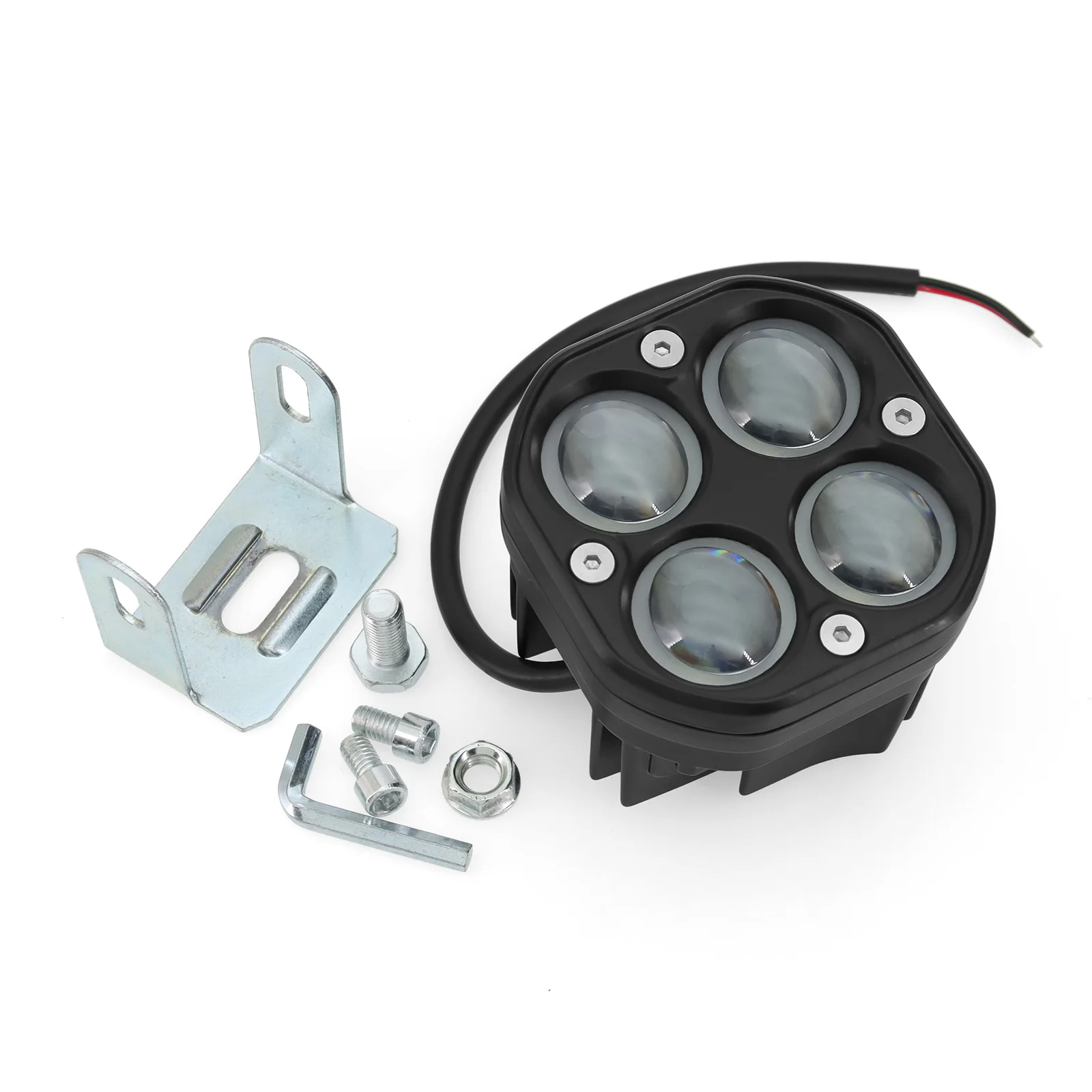 Detalle de la construcción en aluminio y lentes LED