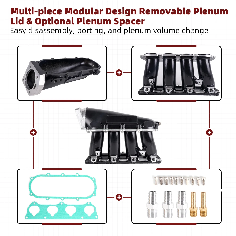 Bartoo Ultra colector de admisión de aluminio – Honda K-Series - imagen 3