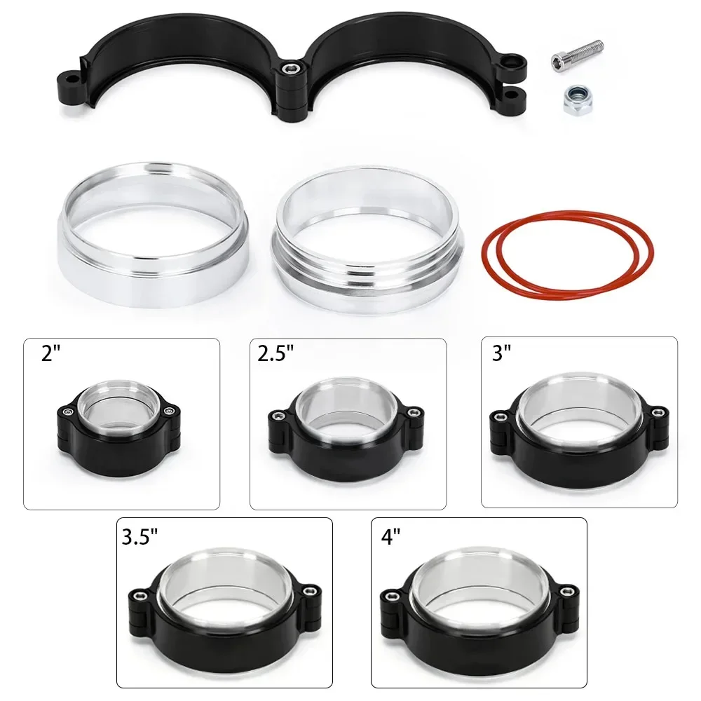 Abrazadera en V reforzada de aluminio para escape turbo con brida - imagen 3