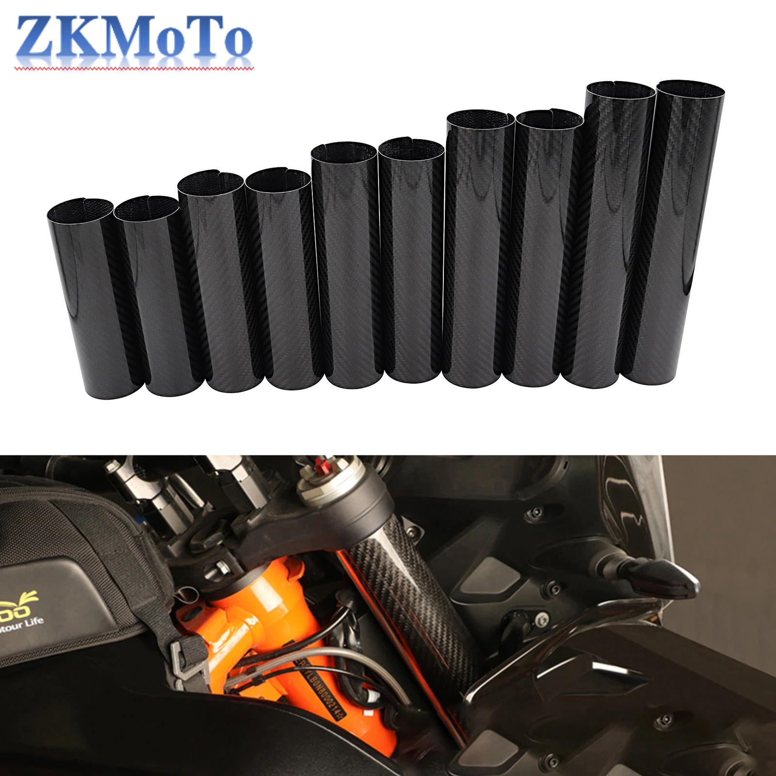 Protector amortiguador carbono 160-260mm crash pad moto universal - imagen 2