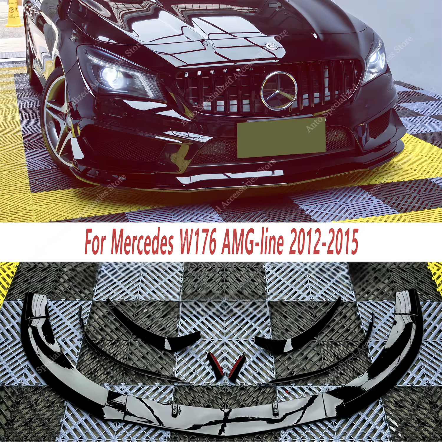 Canards delanteros Aero Flicks para Mercedes Clase A W176 AMG-Line