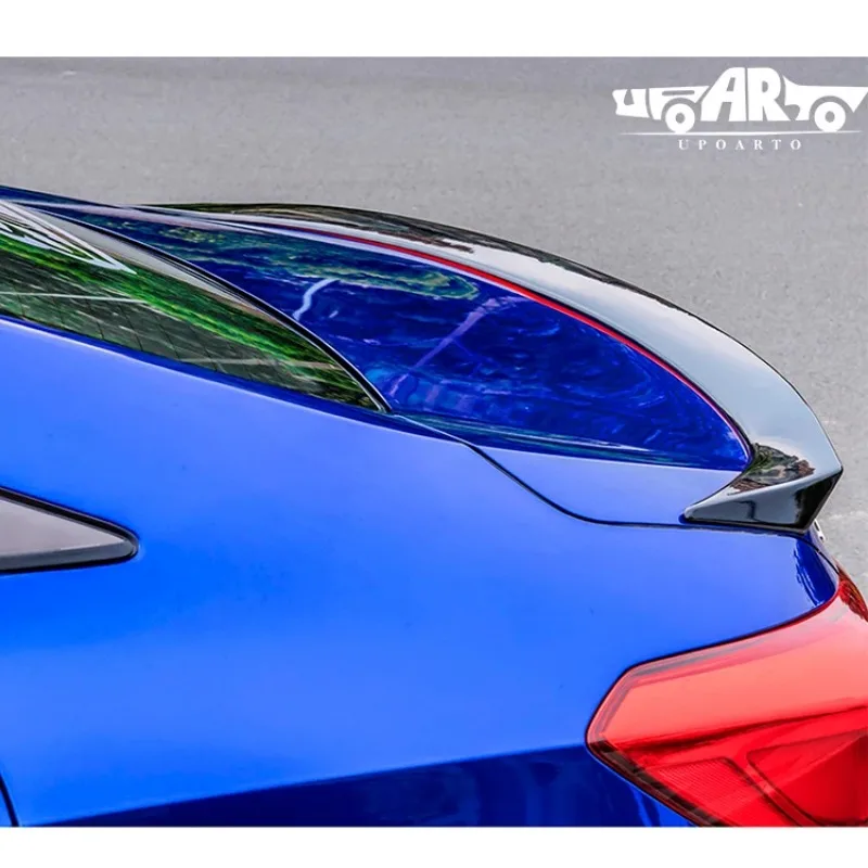 Alerón trasero Honda Accord X 2018-2021, negro brillo efecto carbono - imagen 4