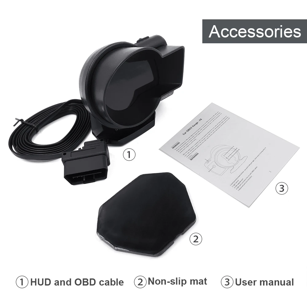 Universal F8 OBD GPS cristal líquido multifuncional instrumento pantalla velocímetro presión temperatura del agua turbina del vehículo - imagen 5