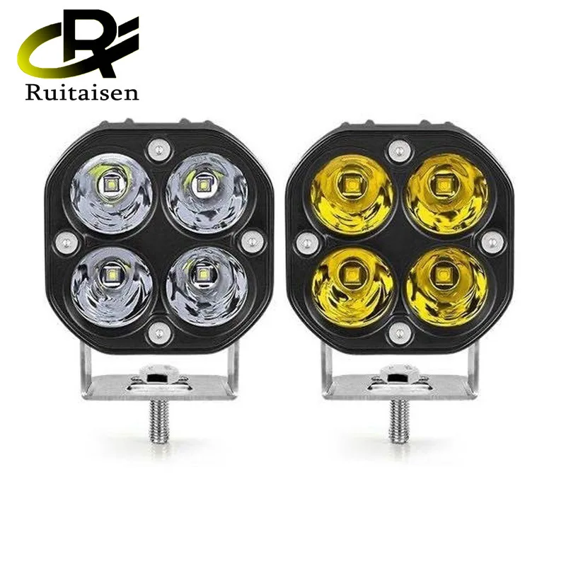 Faro LED cuadrado de 40 W para vehículos todoterreno