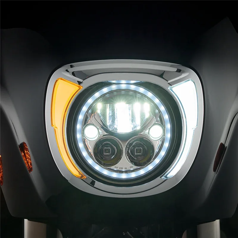 Faro LED con bisel ámbar para Indian Chieftain - imagen 3