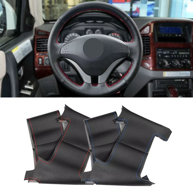 Funda de volante cosida a mano para Mitsubishi Pajero V73/L200 - imagen 2