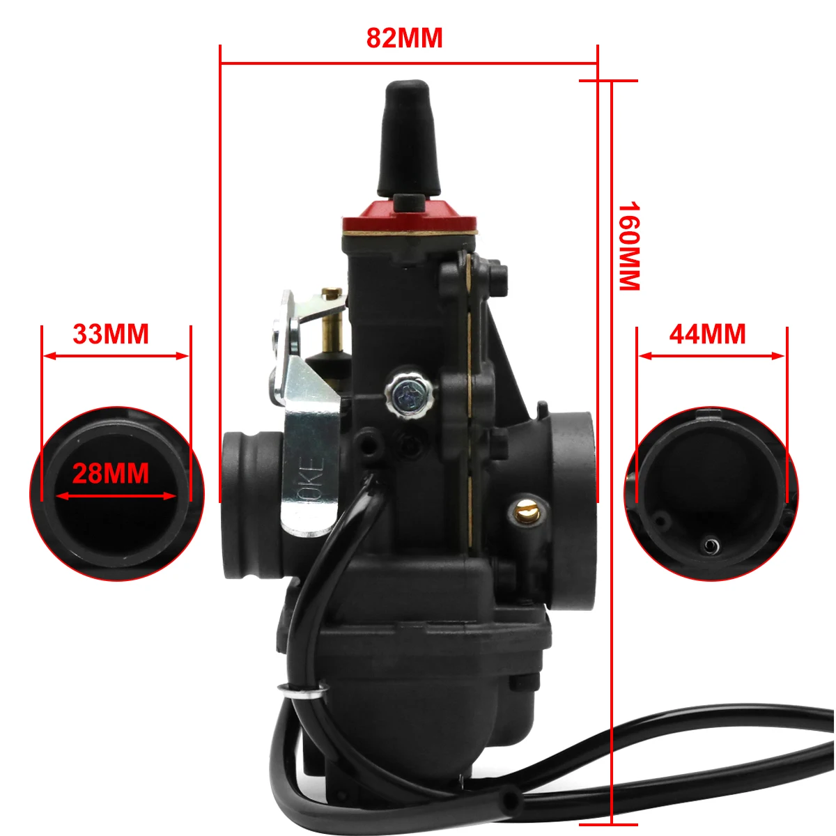 ZS Racing Mikuni TM28-418 – Carburador de corredera plana 28 mm - imagen 2