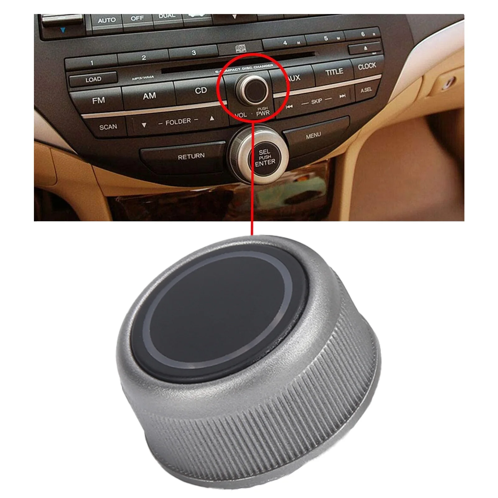 39103-TA0-A31 ABS Perilla de volumen - Honda Crosstour 2011-2016 - imagen 5