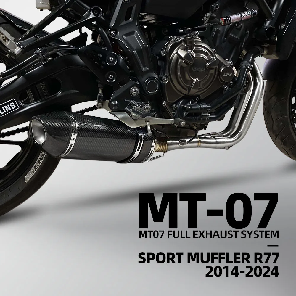 Sistema de escape R77 completo con DB Killer – Yamaha MT-07/R7 - imagen 2