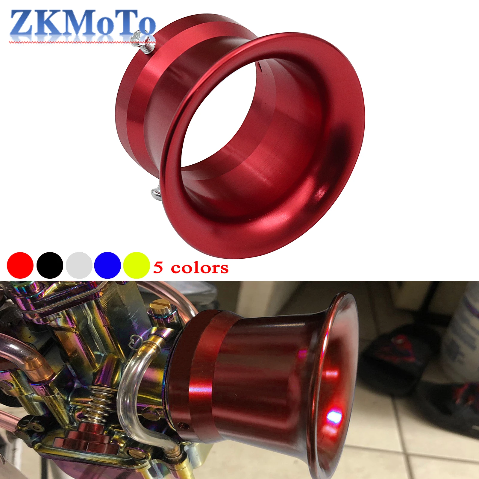 Trompeta de admisión de 50 mm para carburador PWK, KOSO y OKO